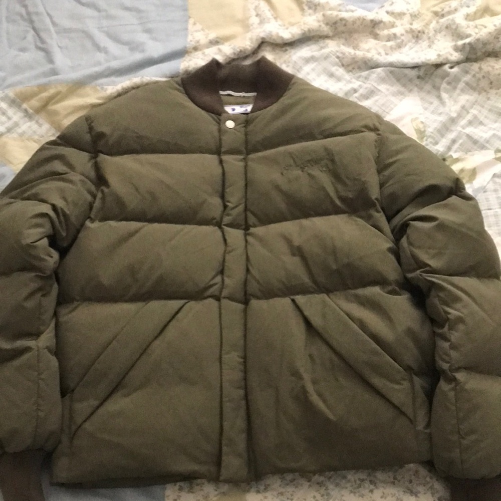 Off-White Logo Embroidered Puffer Jacket